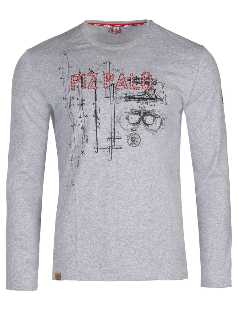trachtenland-piz-pal-herren-langarmshirt-taching-grau-melange-100-baumwolle image 1