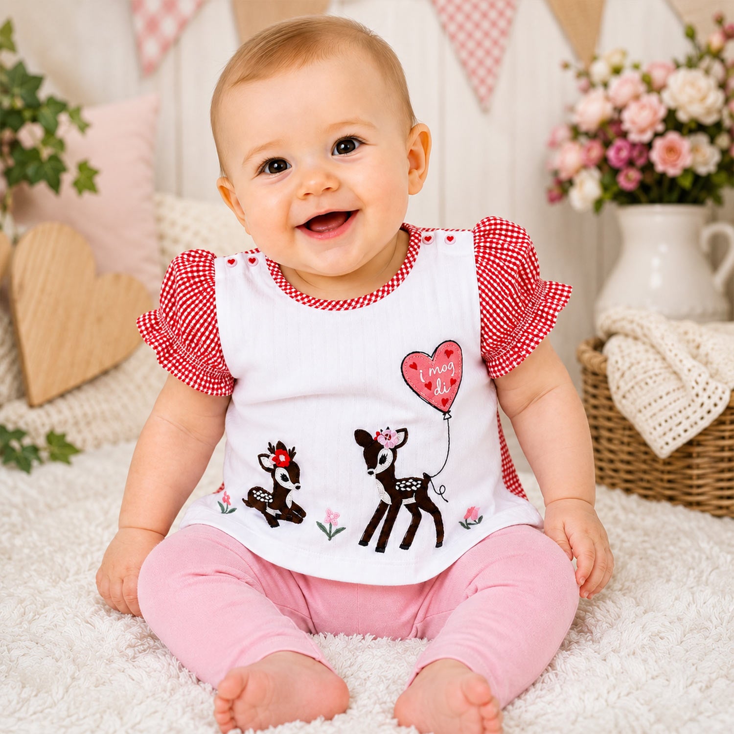 bondi-baby-m-dchen-t-shirt-bambi-86753-wei-rot image 3