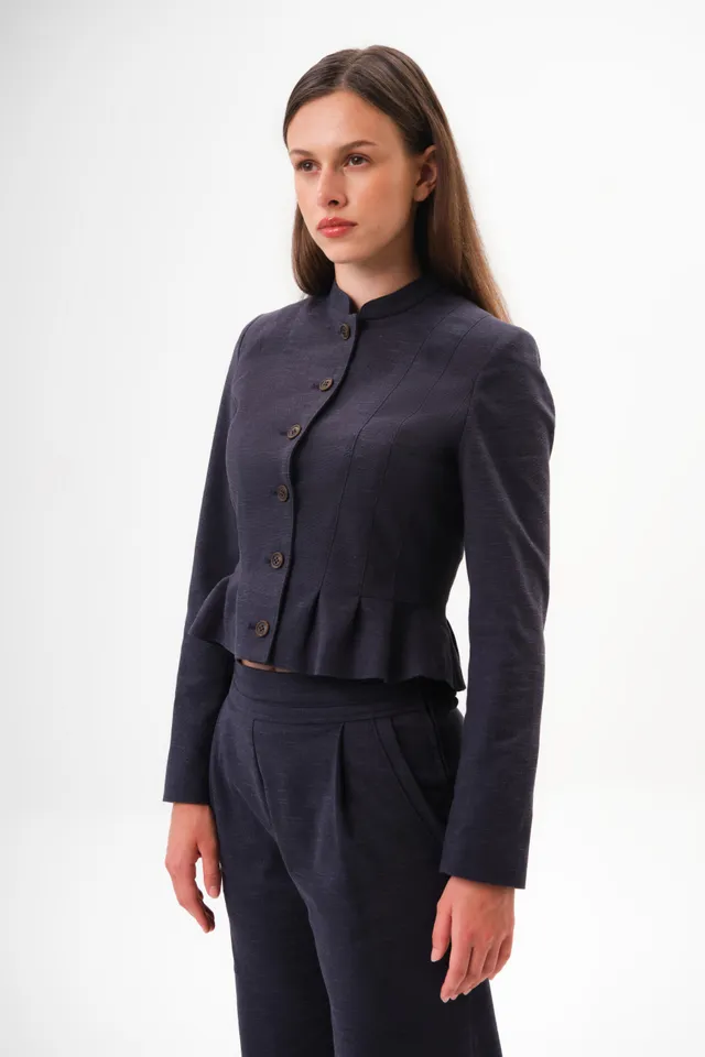 felicitas-damen-jacke-jadelyn-baumwolljacke-mit-stehkragen image 1