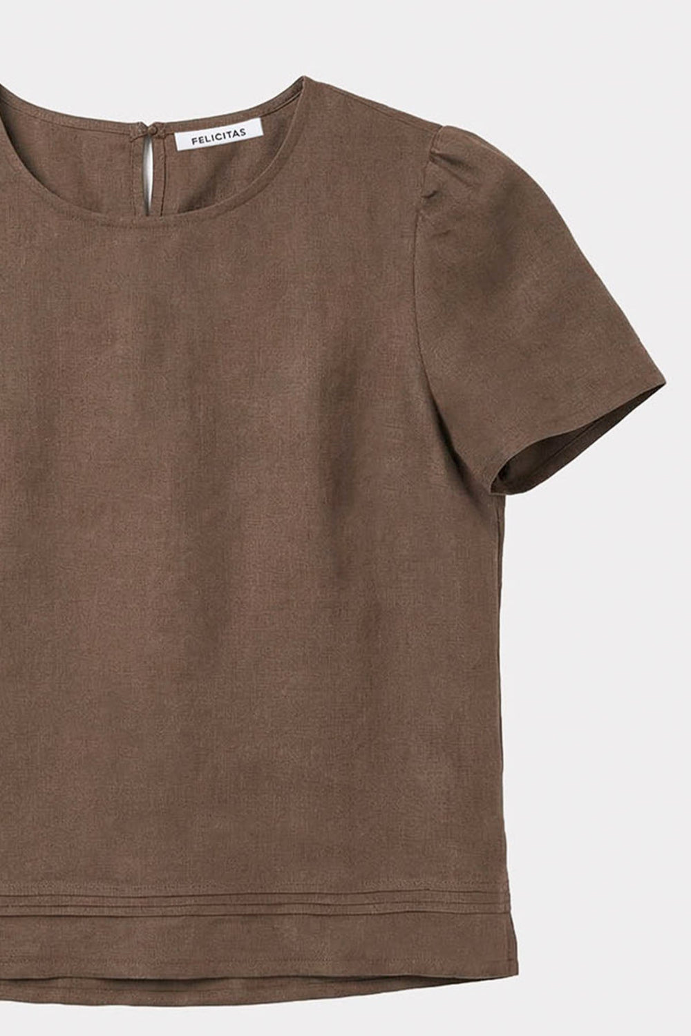 felicitas-damen-bluse-bena-leinen-kurzarm-mit-biesen image 3