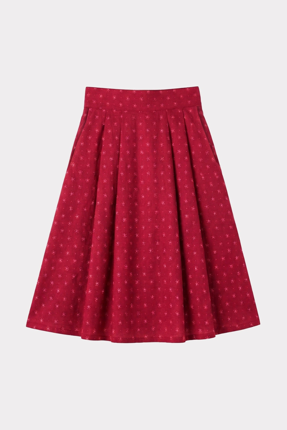felicitas-rosa-damen-rock-knielang-falten-taschen image 1