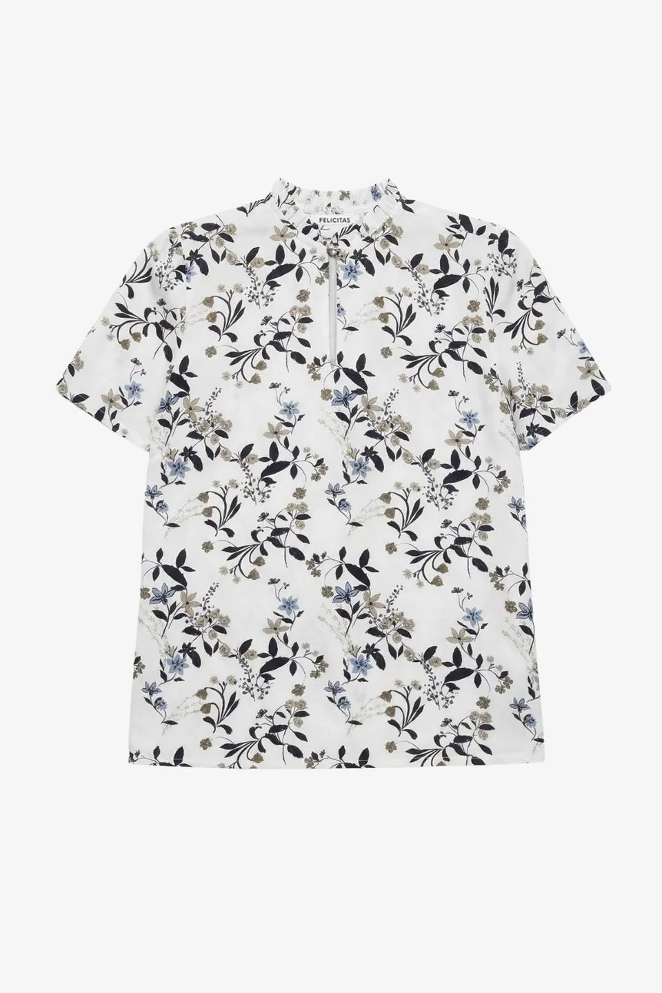 felicitas-damen-bluse-banu-viskose-bluse-mit-stehkragen-und-r-schen image 1