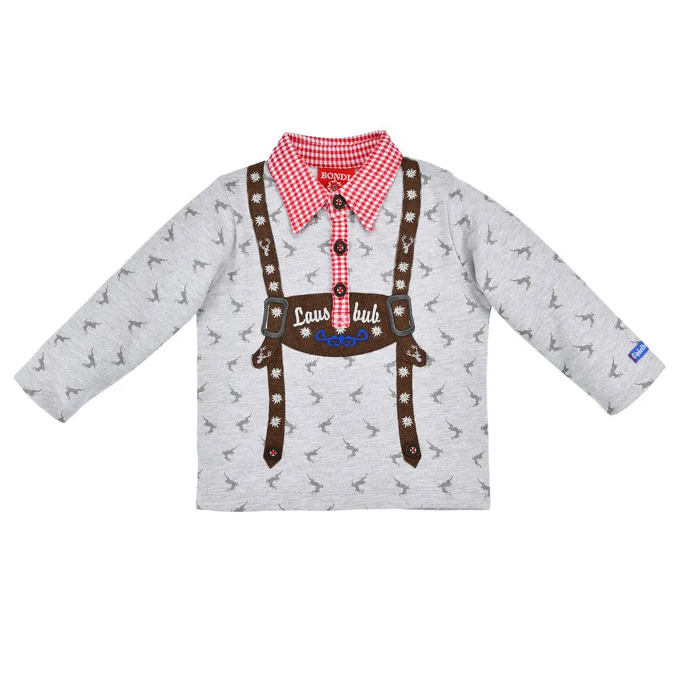 trachtenland-bondi-jungen-sweatshirt-lausbub-91570-mit-hemdkragen-grey-melange image 1
