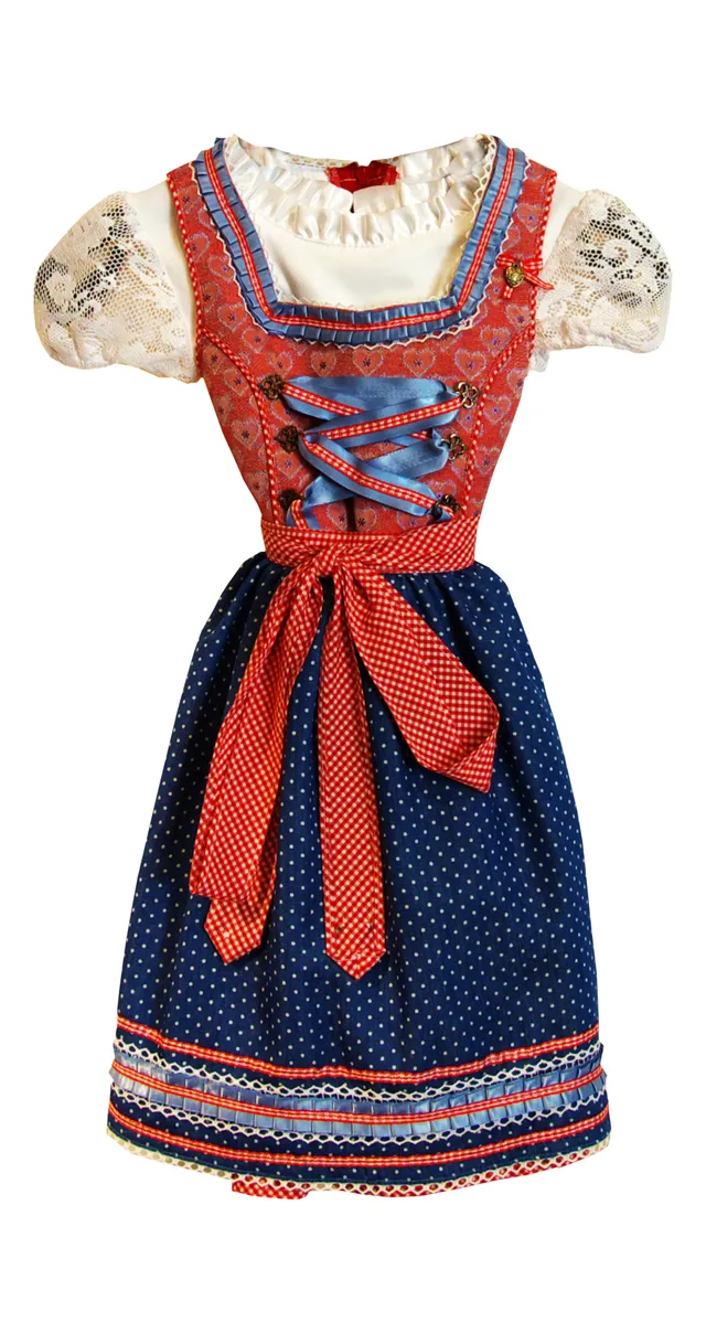 trachten-benkert-kinderdirndl-rot-blau-mit-bluse image 1
