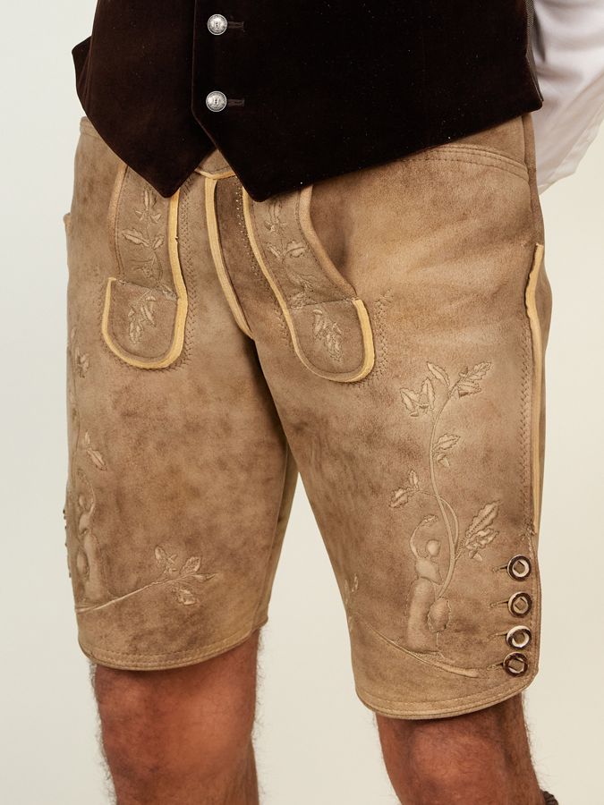 heimatgl-ck-lederhose-bavaria-hirsch-mit-creme-stick image 1