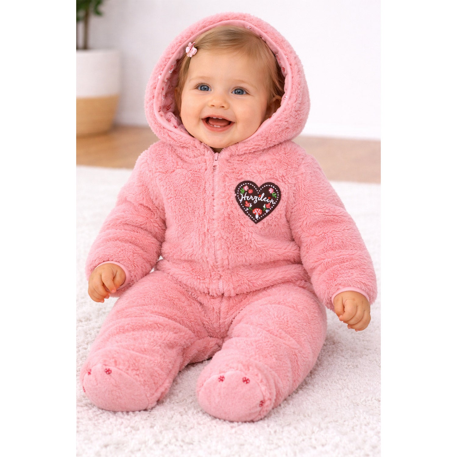bondi-baby-m-dchen-overall-herzilein-teddyfell-86685-soft-rose image 2