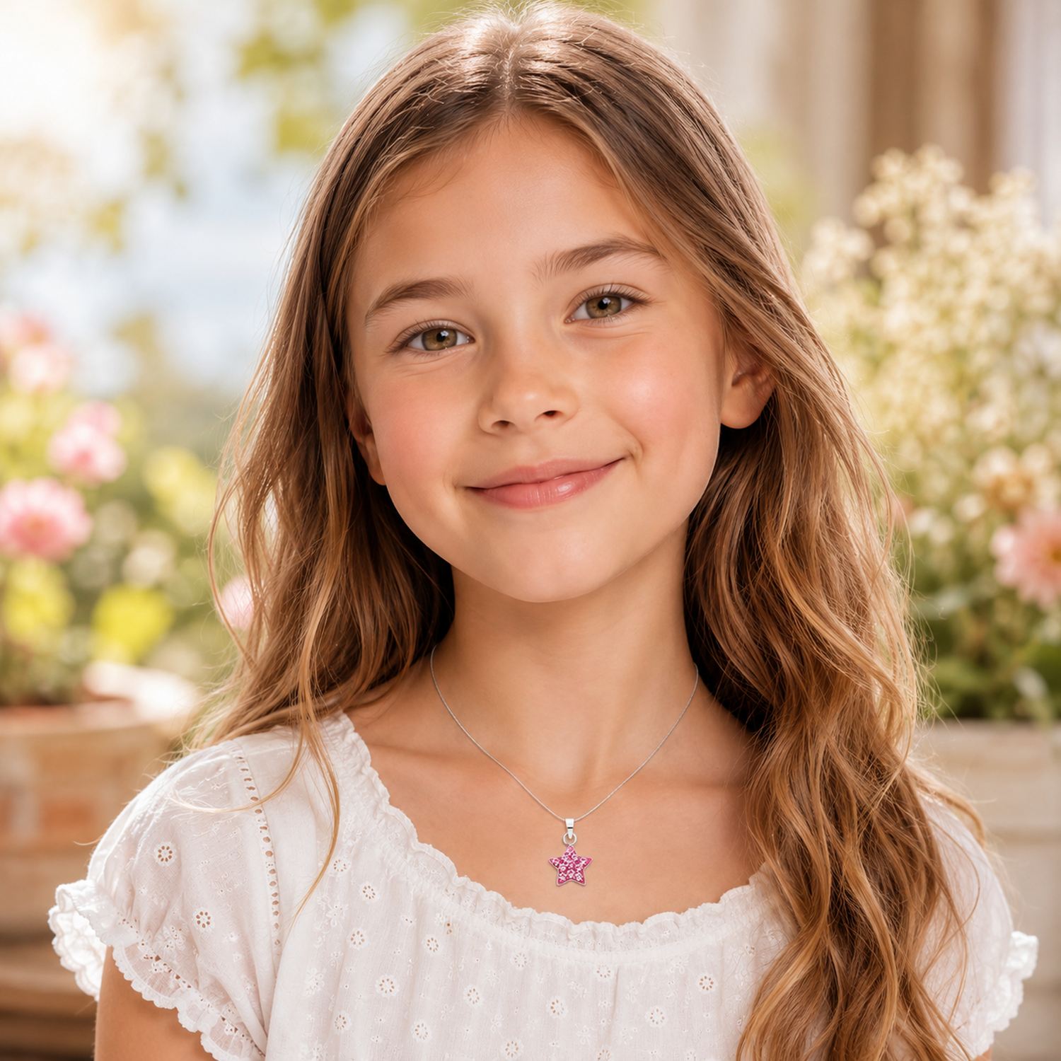 luisia-kettenanh-nger-stern-mit-swarovski-kristallen-rosa-925-silber image 2