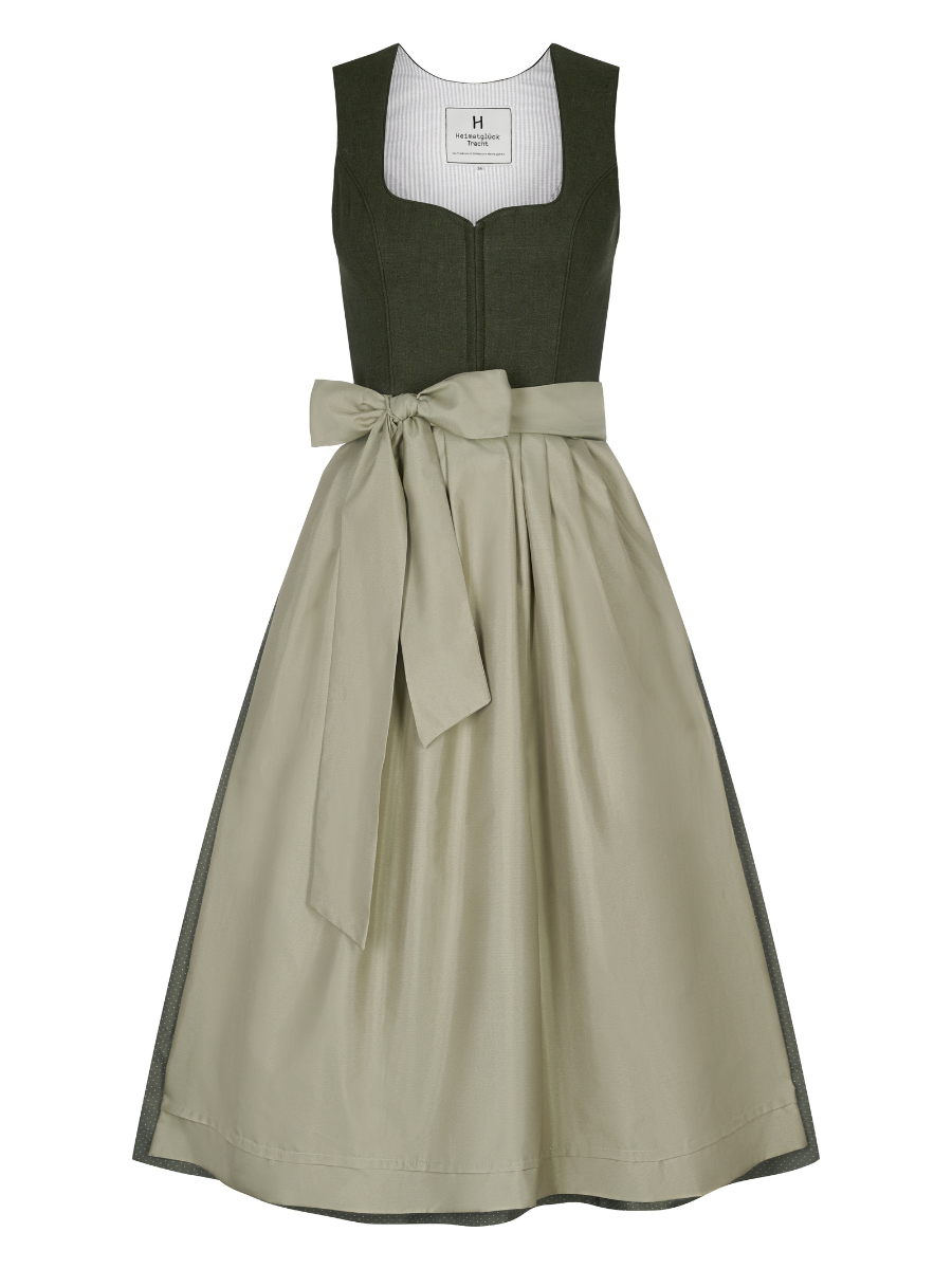 heimatgl-ck-dirndl-liselotte-oliv-leinenmieder image 1