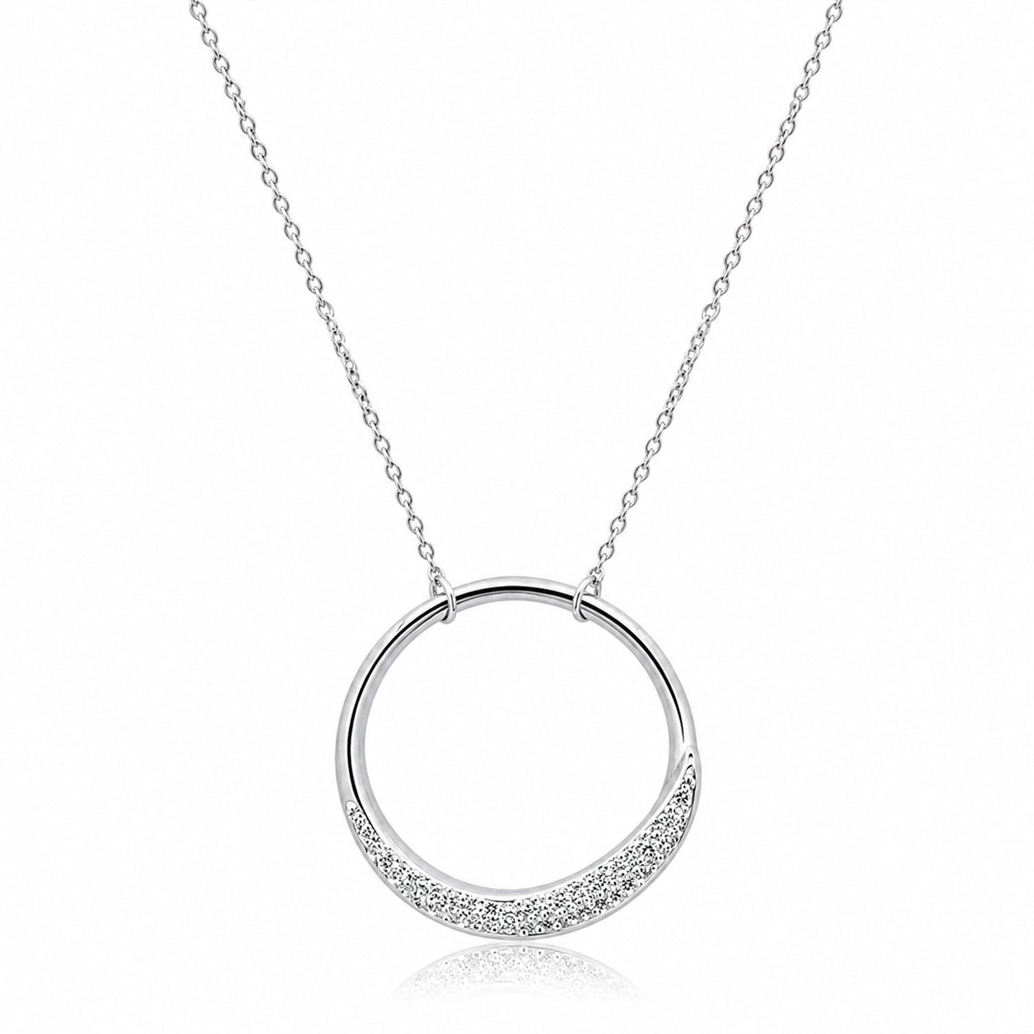 luisia-halskette-ring-mit-strass-anh-nger-edelstahl-50-cm image 1