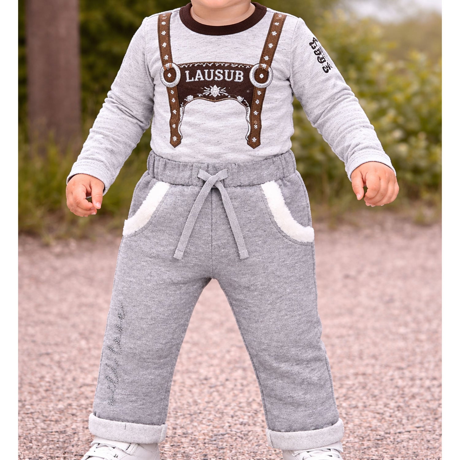 bondi-wild-love-baby-jungen-jogginghose-86635-grey-melange image 3