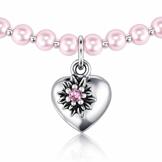 luisia-kinder-perlenkette-luna-mit-swarovski-kristallen-rosa image 1