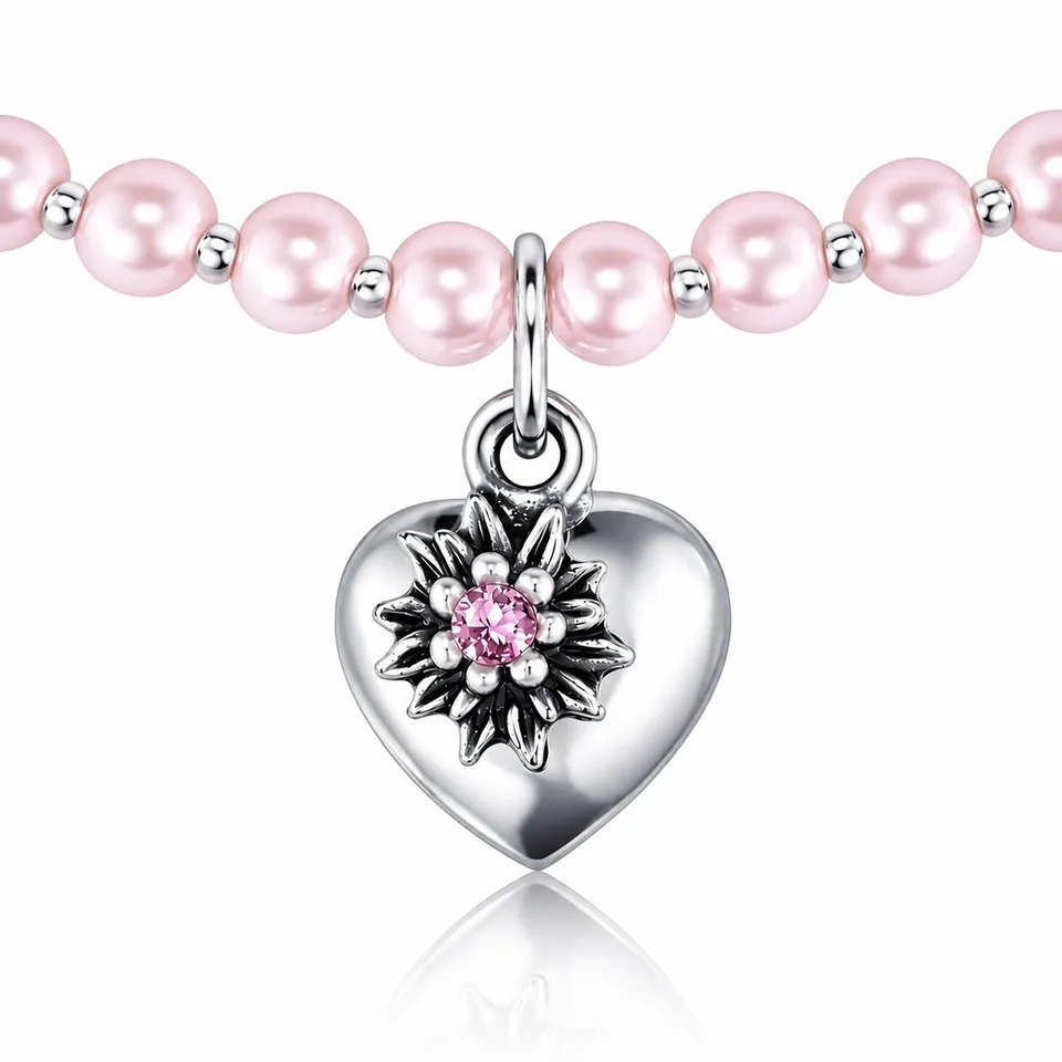 luisia-kinder-perlenkette-luna-mit-swarovski-kristallen-rosa image 1