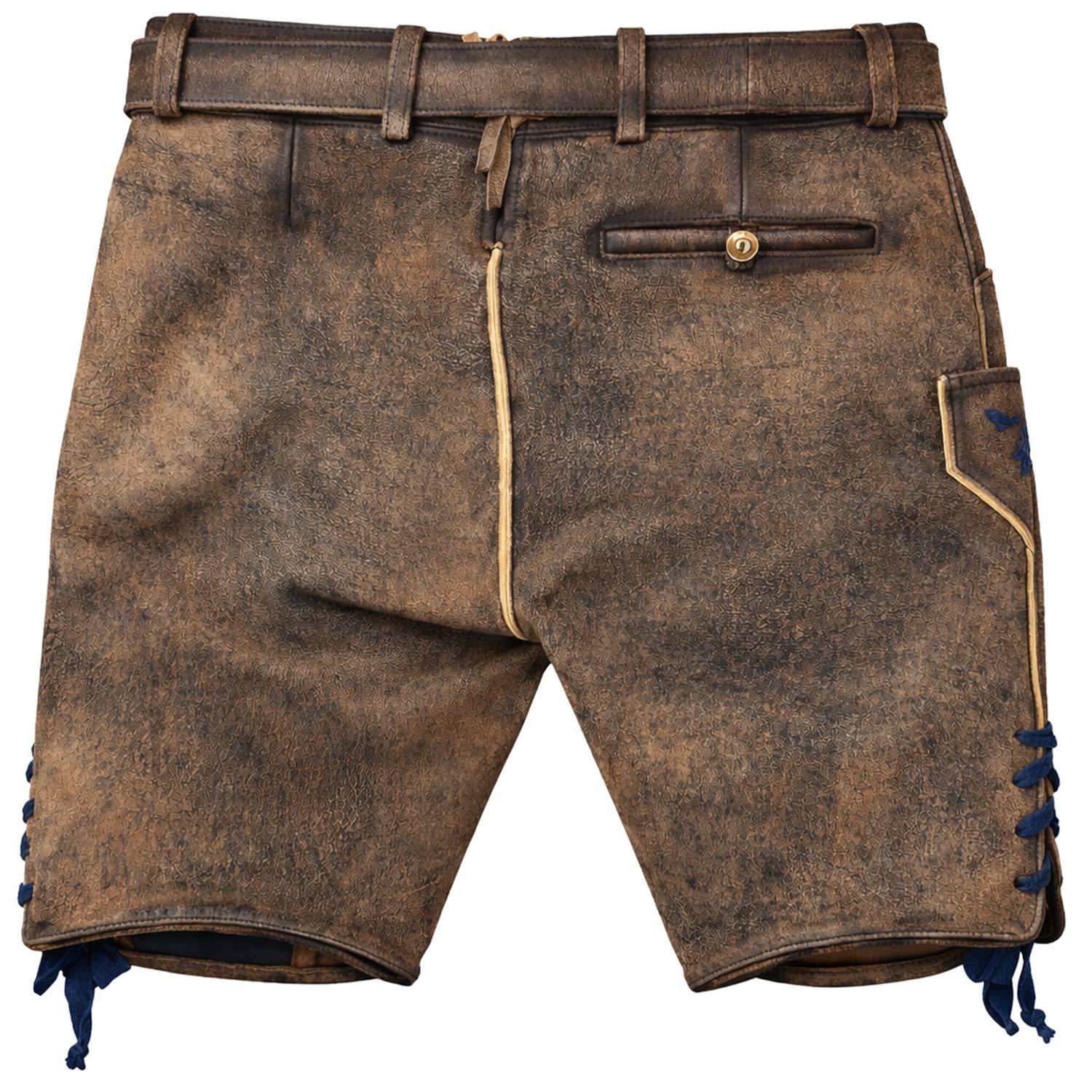 trachtenland-maddox-lederhose-utz-kurz-g-rtel-wildbock-er-blau image 4