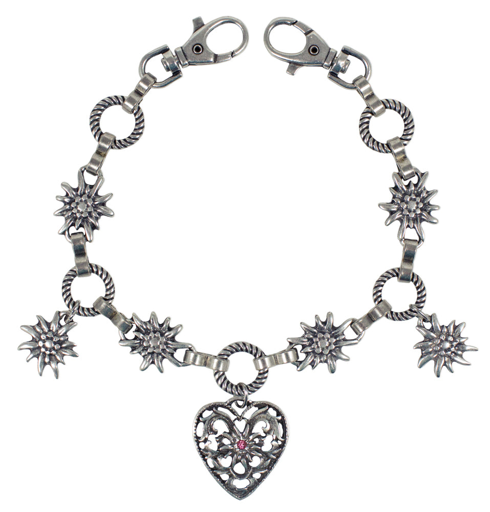 trachtenland-charivari-kette-mit-herz-pink-dirndlschmuck image 1