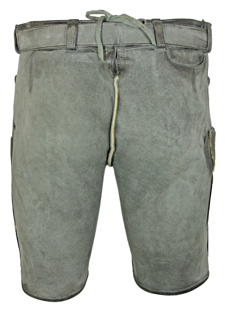 maddox-kurze-trachten-lederhose-engelbert-mit-g-rtel-vegetabil-kohle-grau image 2