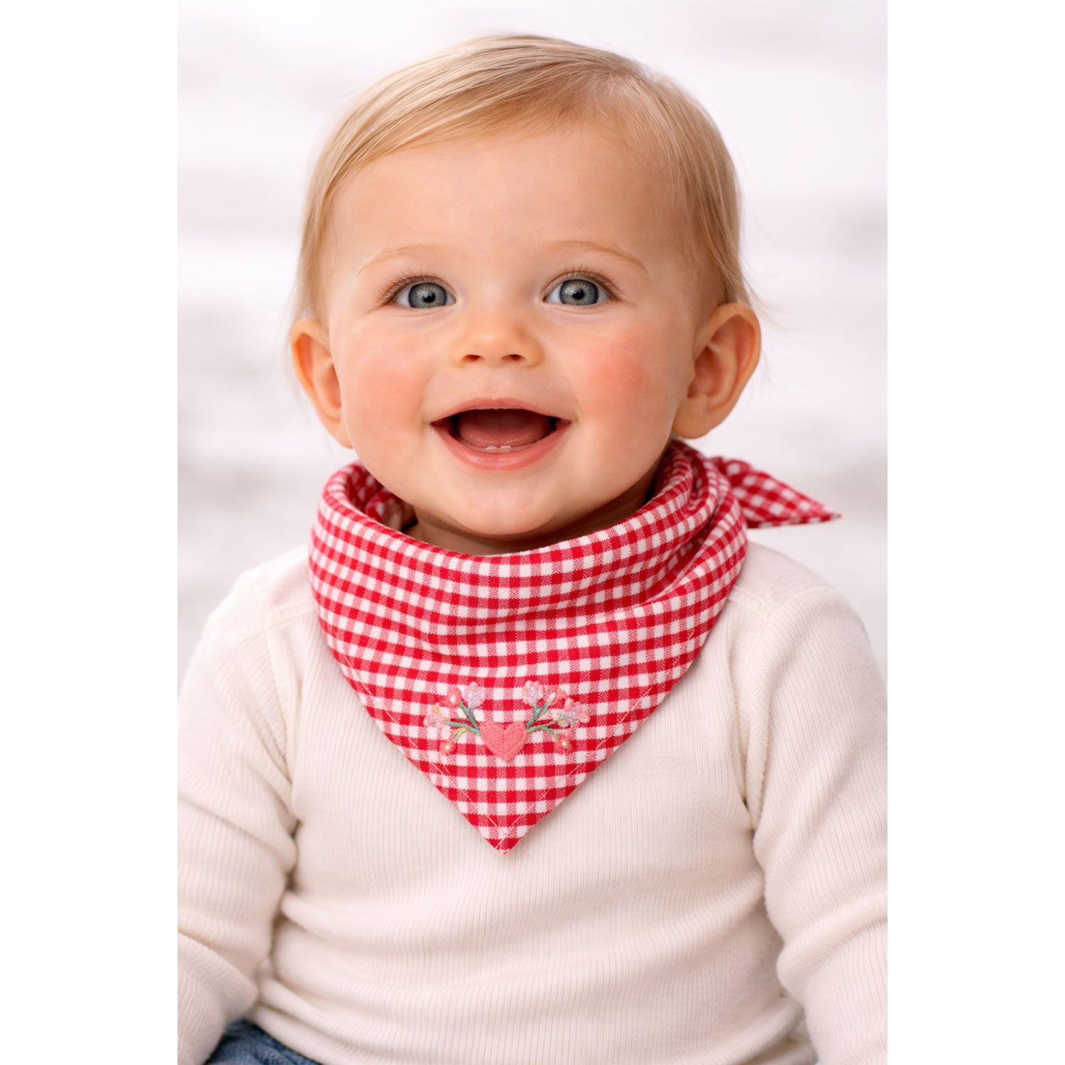bondi-baby-m-dchen-halstuch-dreieckstuch-87001-rot-wei-kariert image 4