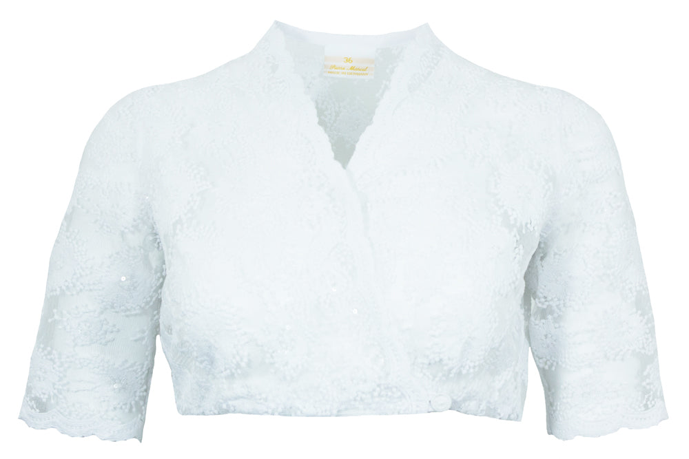 pierre-marcel-damen-dirndlbluse-bernice-halbarm-spitze-mit-pailletten-wei image 1