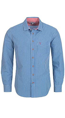 n-bler-trachtenhemd-ralf-herren-blau-kariert-slim-fit-langarm image 7