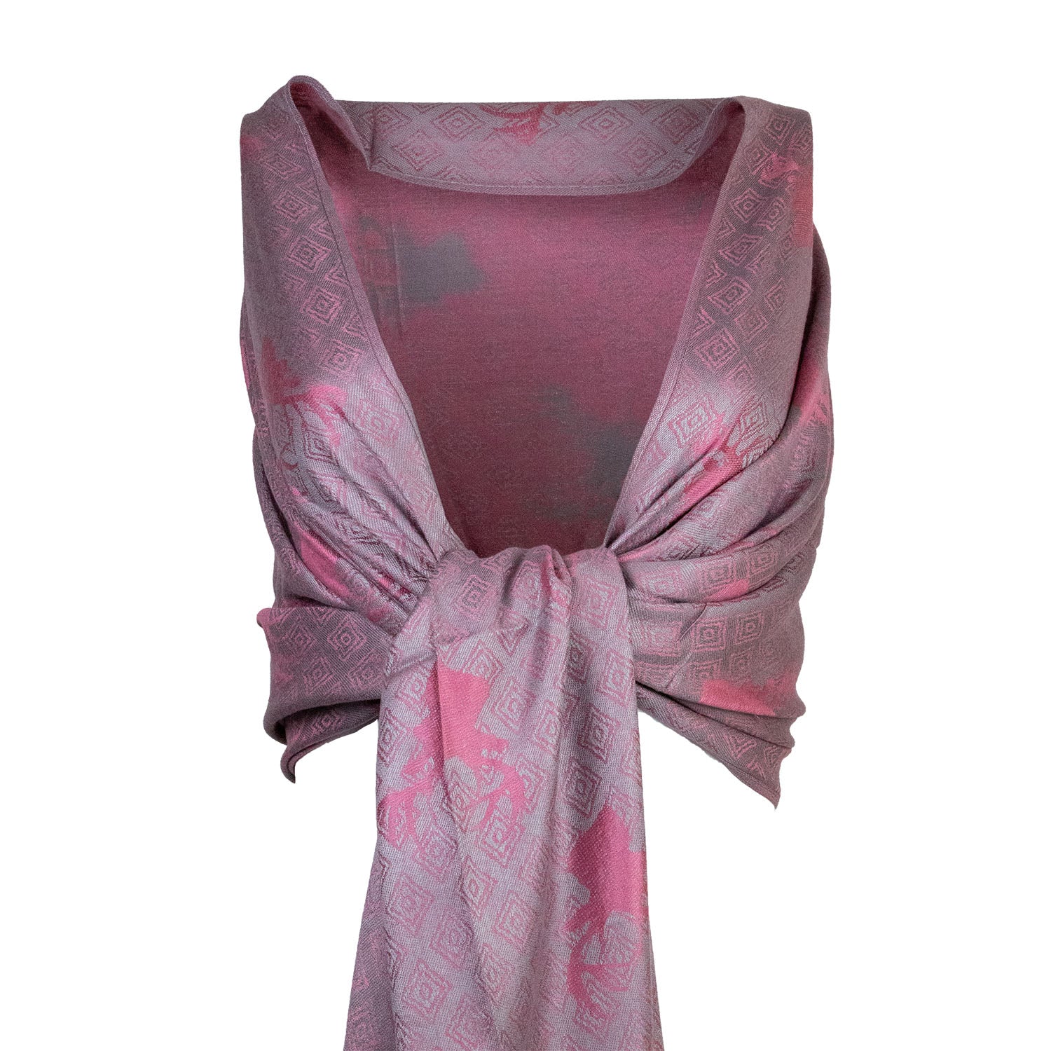 trachtenland-halstuch-schal-mit-hirschkopf-motiv-185-x-70-cm-rosa-silber image 8