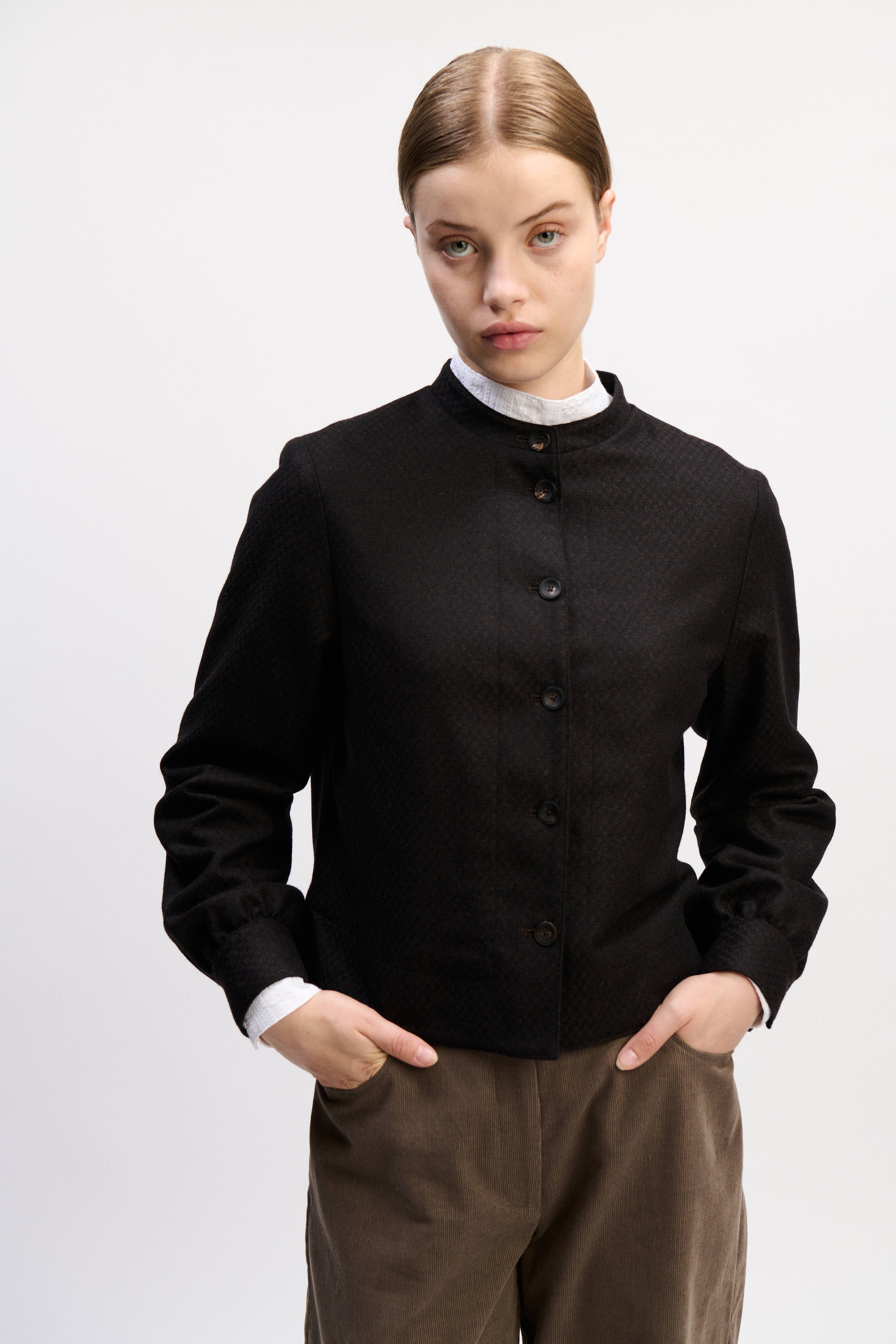 felicitas-damen-jacke-josana-wollmischung-fischgrat-mit-stehkragen image 1