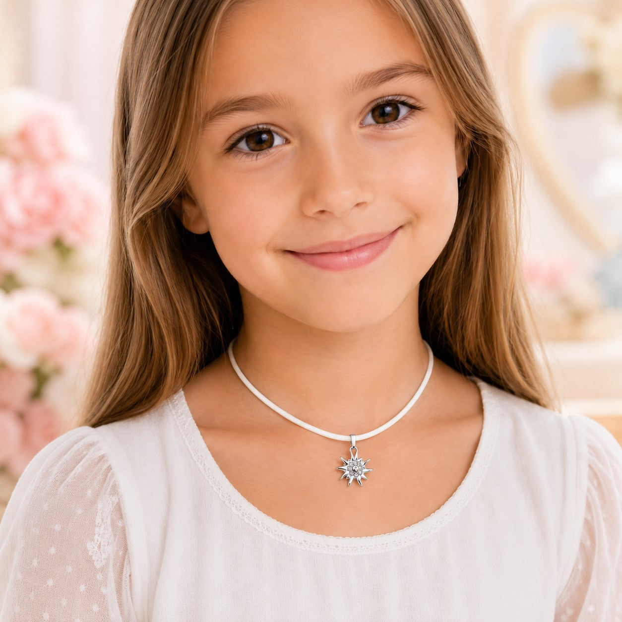 trachtenland-luisia-kinder-halskette-edelwei-mit-swarovski-kristallen-wei image 4