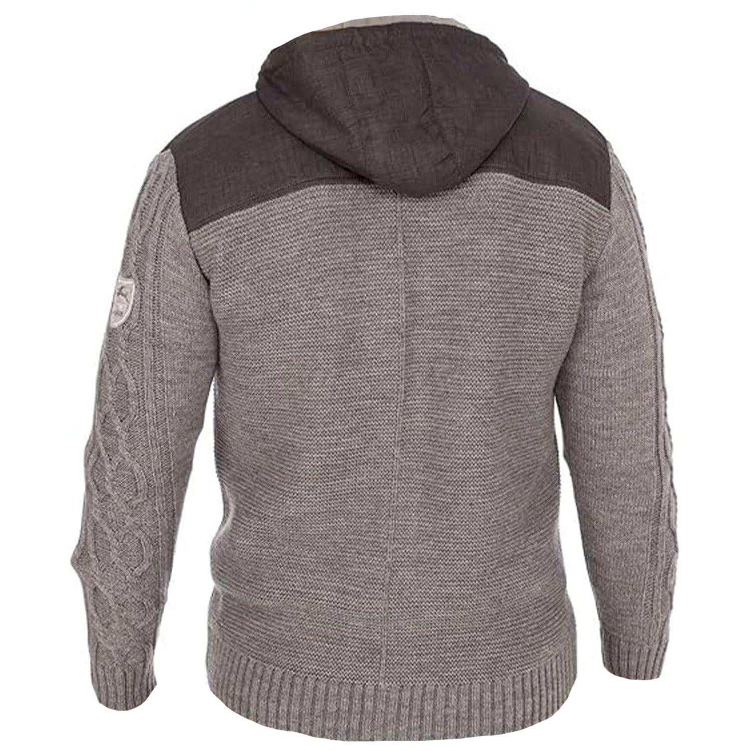 maddox-herren-trachten-strickjacke-bruneck-mit-kapuze-grau image 2