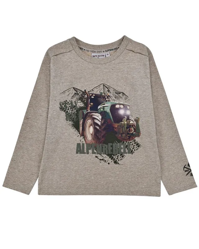 trachtenland-bondi-jungen-langarmshirt-traktor-29990-brown-melange-hirsch image 1