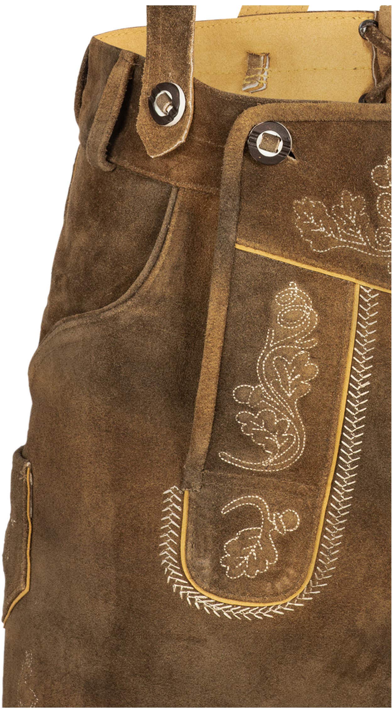 n-bler-bertl-herren-lederhose-kurz-kalbsleder-torf-braun image 6