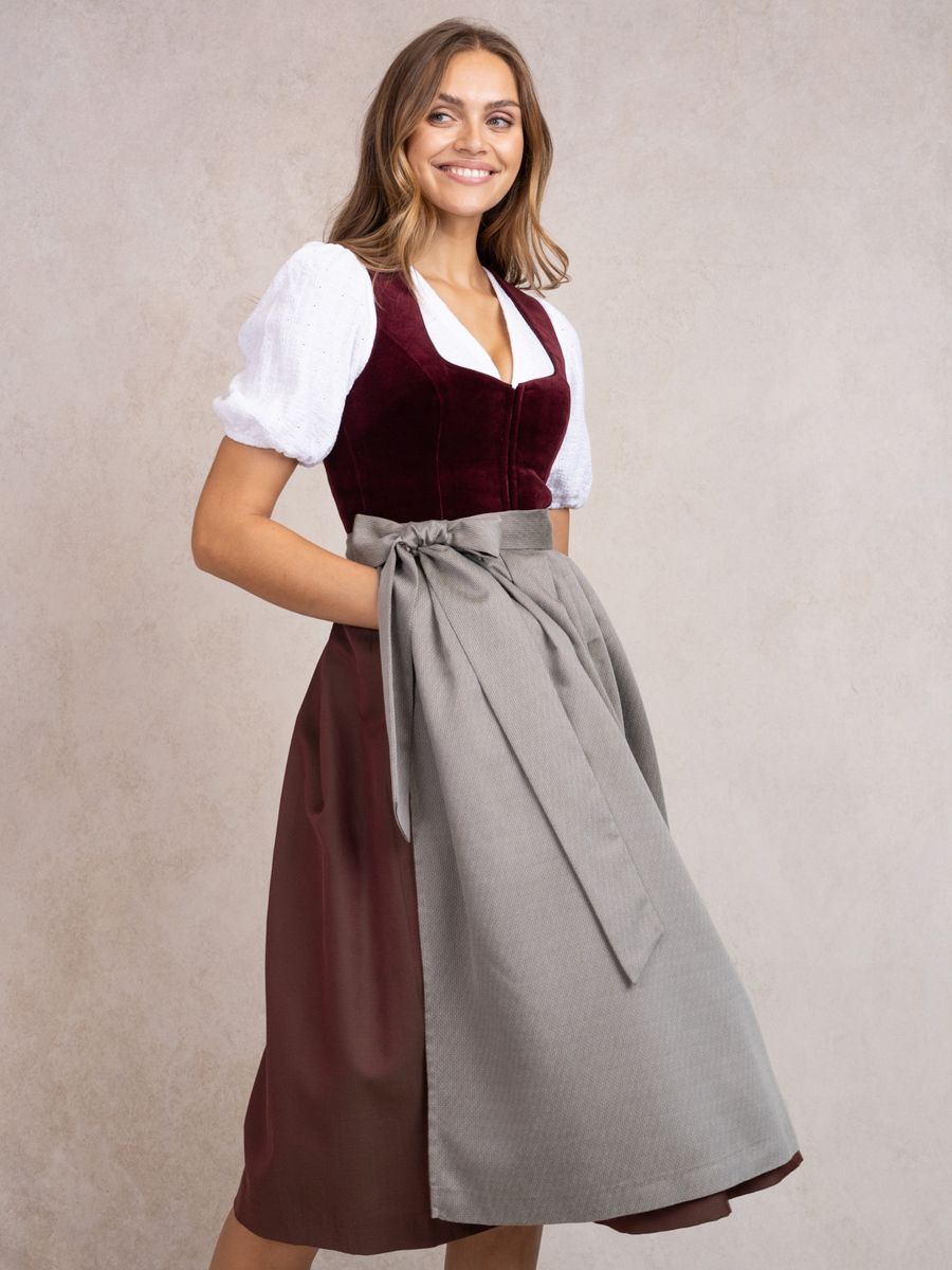 heimatgl-ck-dirndl-xenia-samtdirndl-weinrot-mit-2-sch-rzen image 4