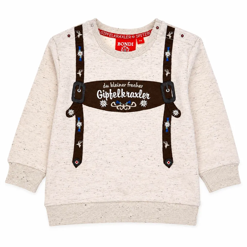 trachtenland-bondi-jungen-sweatshirt-gipfelkraxler-91835-beige-melange image 1