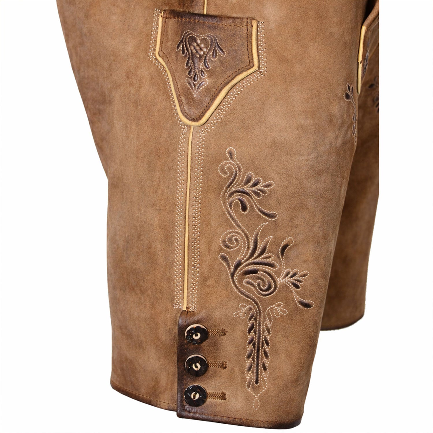 trachtenland-maddox-kurze-herren-lederhose-hopfensee-mit-g-rtel-antik-creme image 8