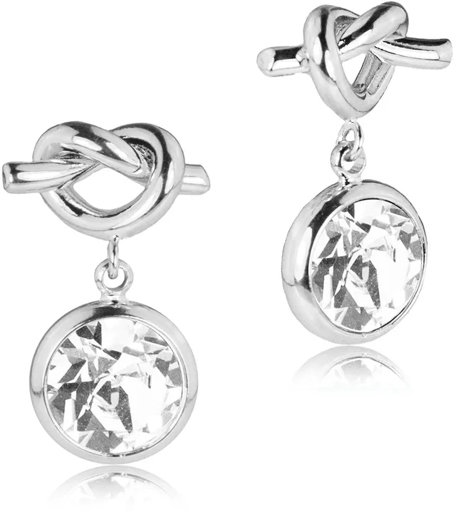 luisia-ohrringe-mit-knoten-und-premium-kristall-silber-crystal image 1