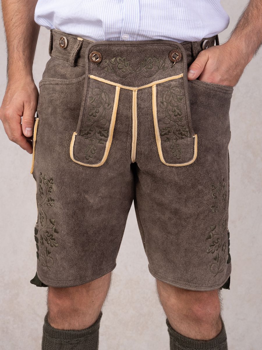 heimatgl-ck-lederhose-herzogstand-hirsch-herren-oliv-stick image 7