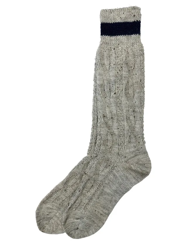 trachtenland-trachten-shopper-socken-mit-zopfmuster-nuss-marine image 1