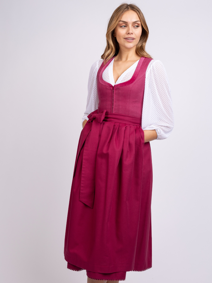 heimatgl-ck-dirndl-hanni-leinendirndl-pink-mit-herz-samtblende image 5