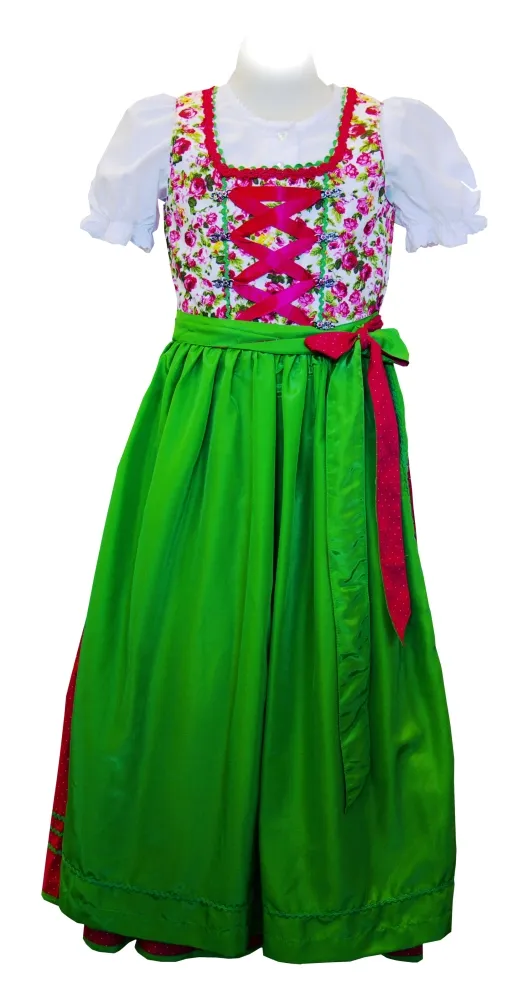 trachten-benkert-rosinchen-dirndl-pink-gr-n-mit-bluse image 1