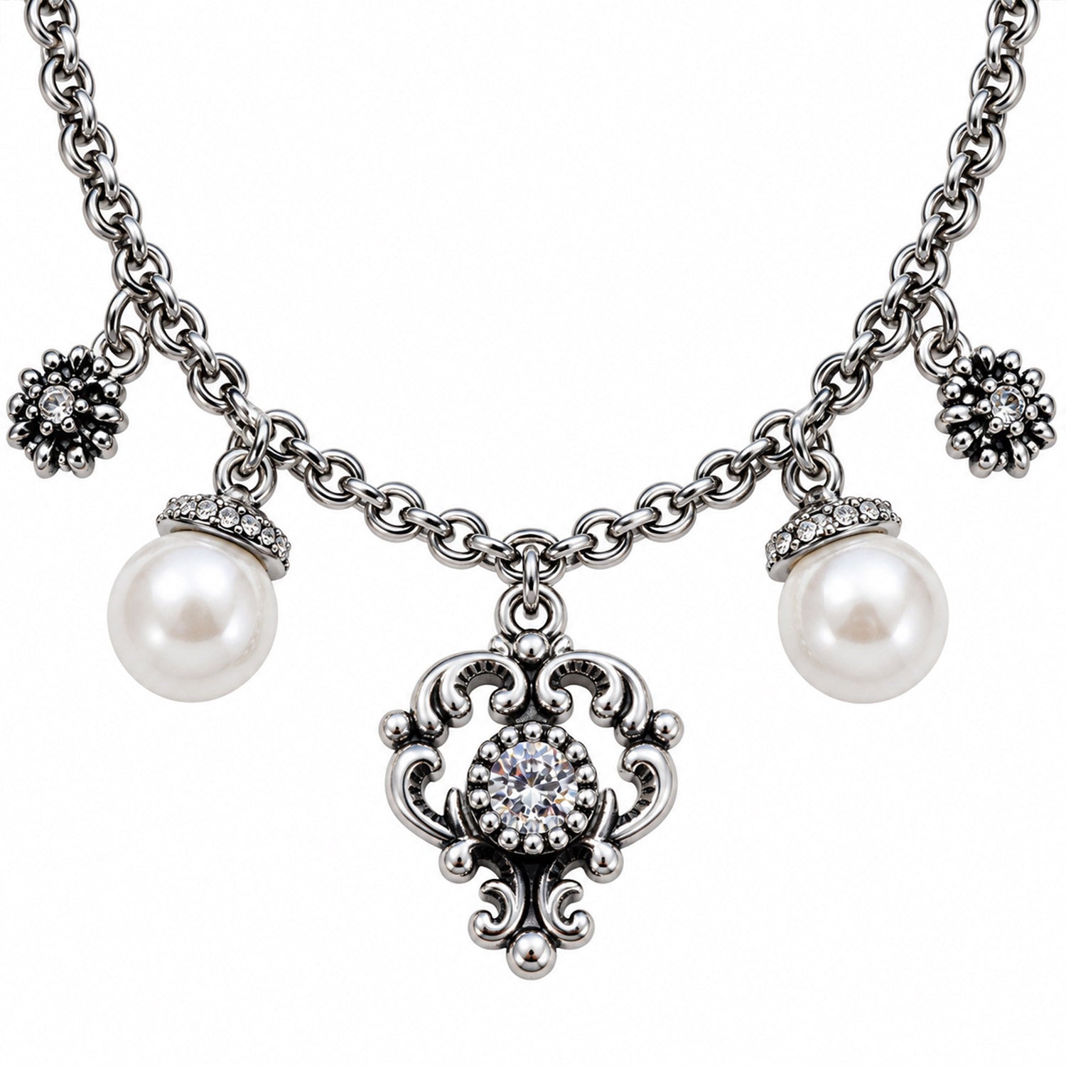 trachtenland-ketten-trachteng-rtel-ornament-perle-edelwei-altsilber image 4