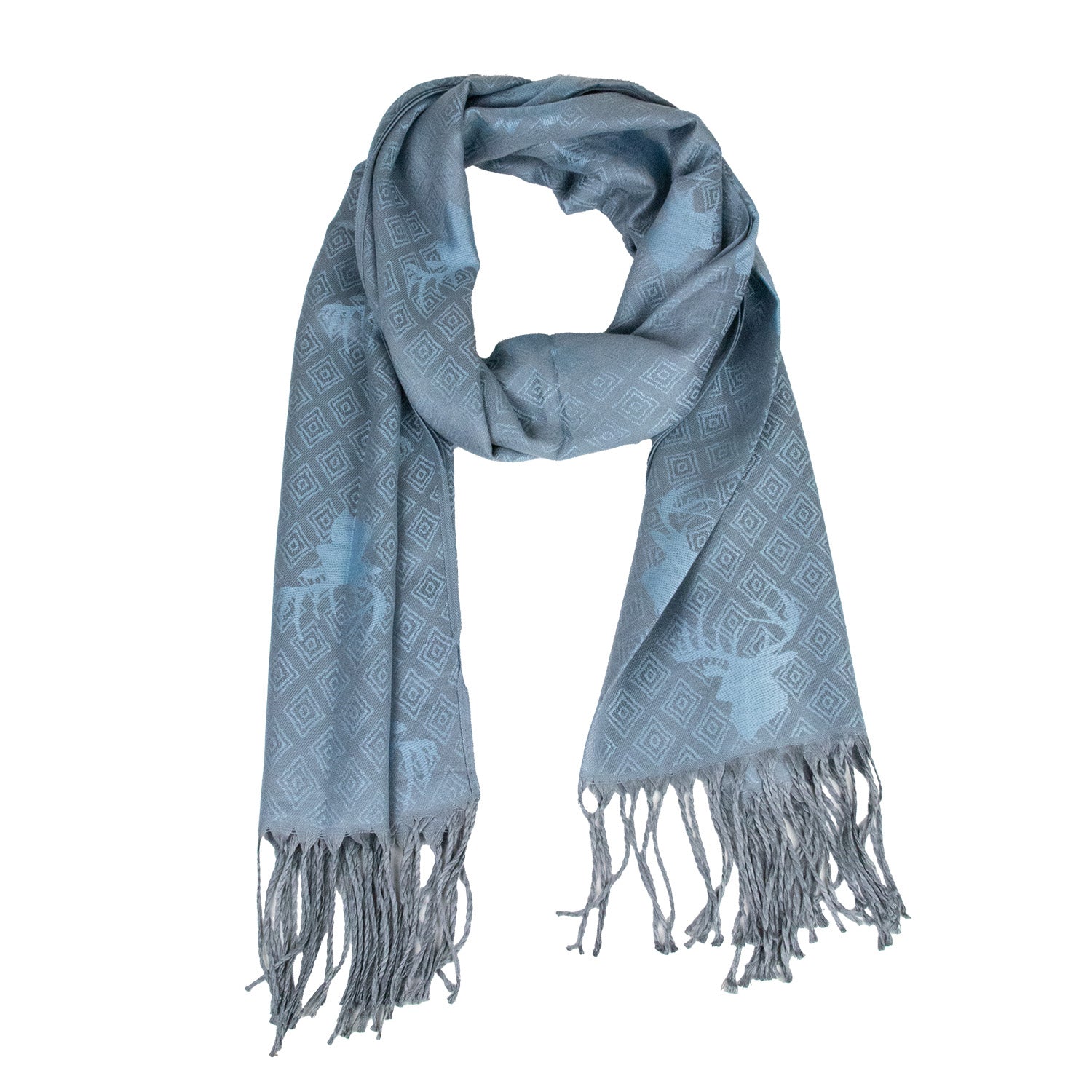 halstuch-schal-mit-hirschkopf-motiv-185-x-70-cm-hellblau-silber image 7