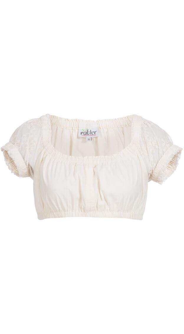 n-bler-dirndlbluse-sofia-damen-kurzarm-carmen-ausschnitt-blumenspitze-creme image 1