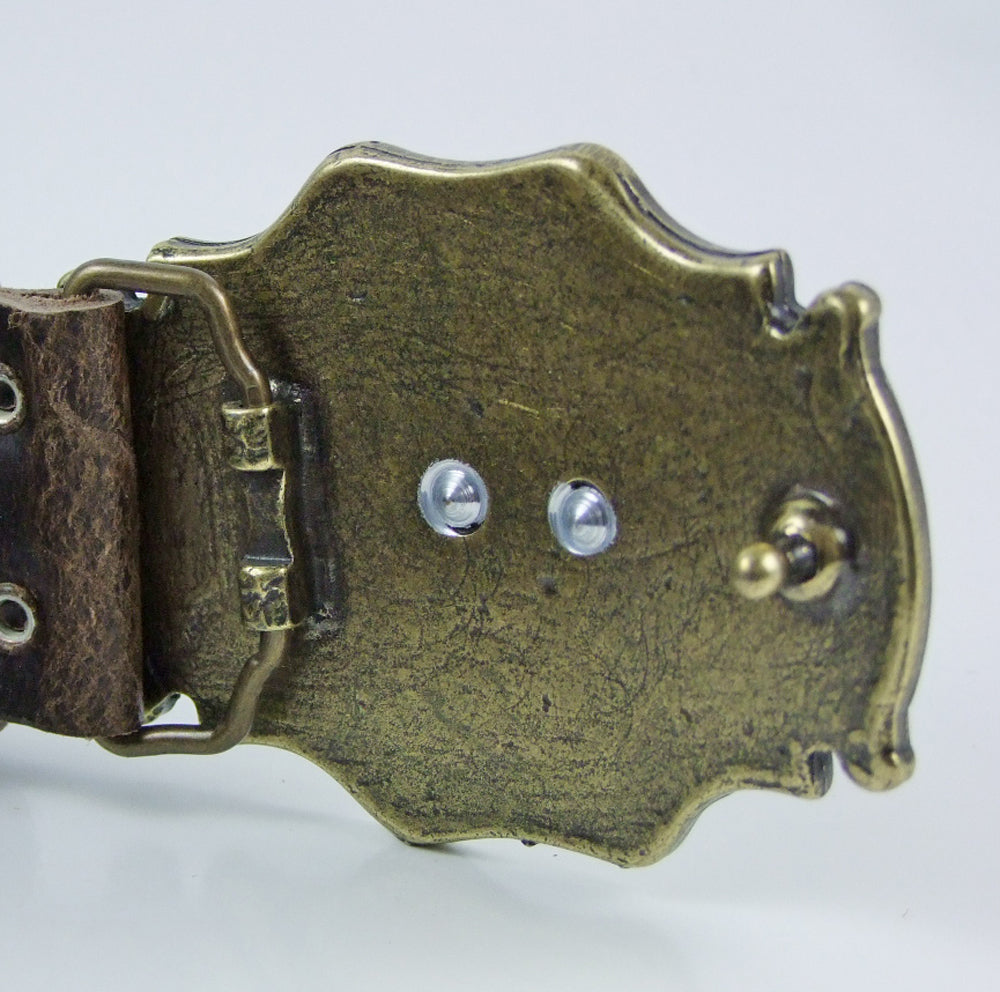 trachtenland-trachteng-rtel-mit-l-wen-zierschnalle-dunkelbraun-messing image 3
