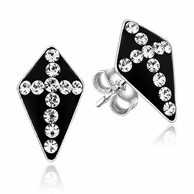 trachtenland-luisia-ohrringe-kreuz-swarovski-925-silber-schwarz image 1