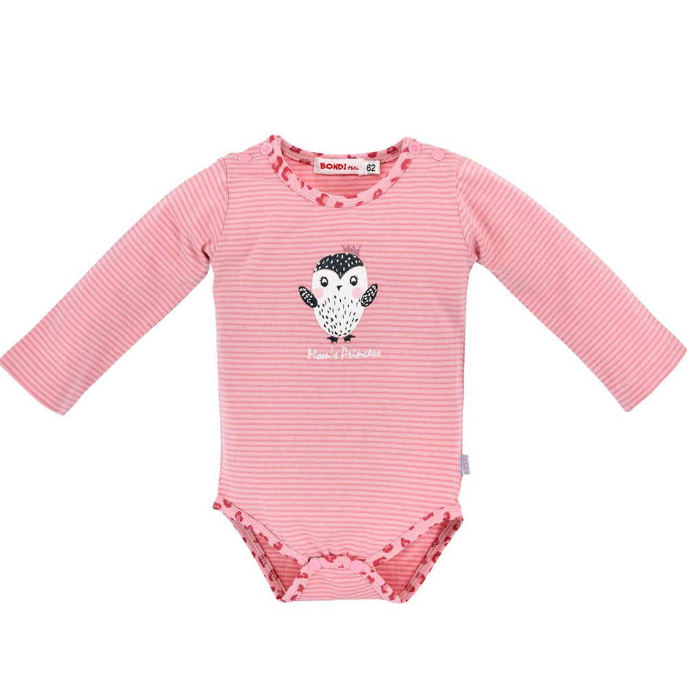 bondi-baby-langarmbody-mom-s-princess-86514-rosa-geringelt image 1