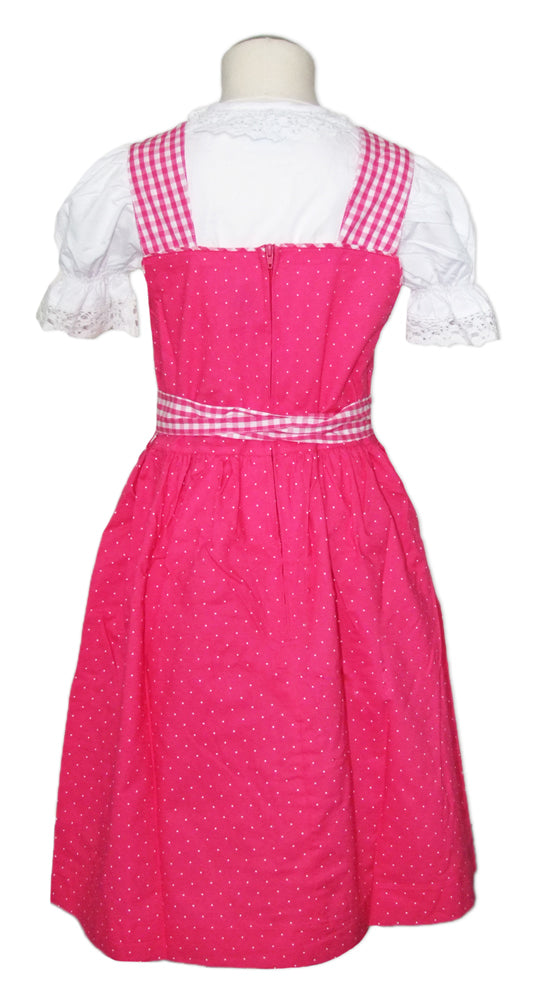 isar-trachten-kinder-dirndl-michelle-3-tlg-mit-bluse-52407-traditionell-pink image 3