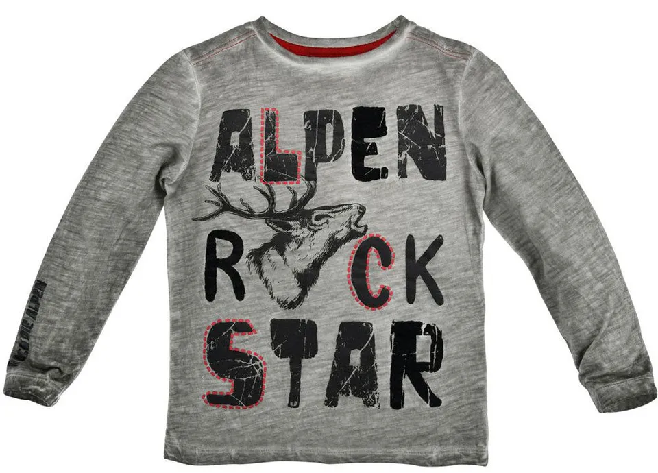 bondi-trachten-langarm-shirt-alpenrocker-hirsch-stone-grau-jungen image 1