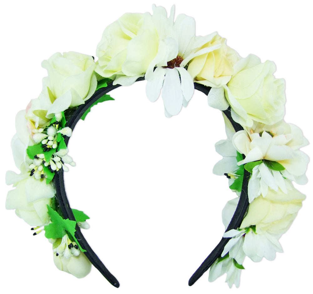 trachtenland-blumen-haarreif-blumenwiese-haarschmuck-creme-wei image 1