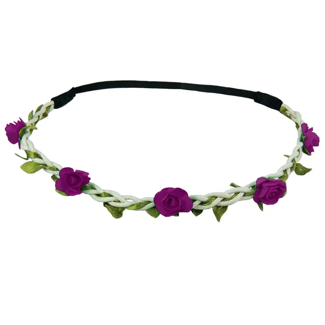 trachtenland-blumen-haarband-bella-mit-kleinen-rosen-lila image 1