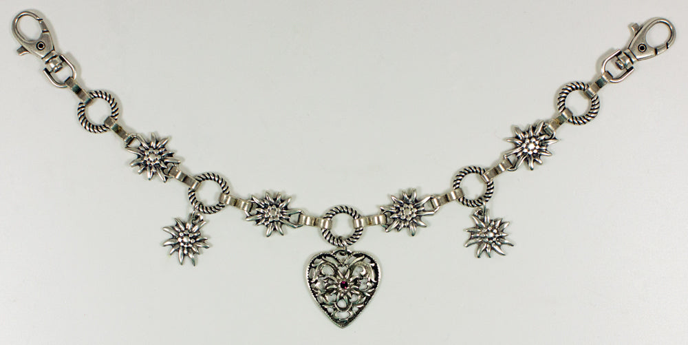 trachtenland-charivari-kette-herz-mit-edelweiss-pflaume image 6