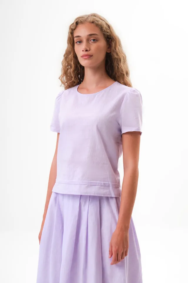 felicitas-bena-damen-bluse-kurzarm-leinen-baumwolle-2 image 1