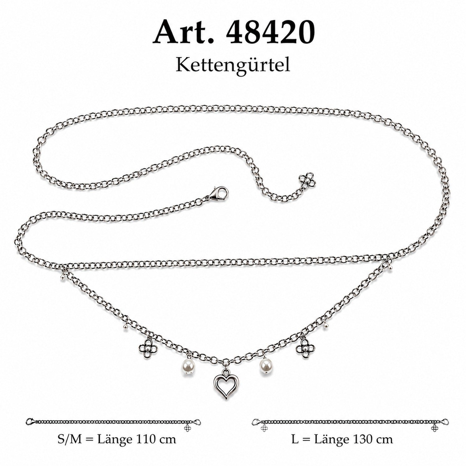 trachtenland-ketten-trachteng-rtel-herz-und-perle-dirndlg-rtel-altsilber image 8
