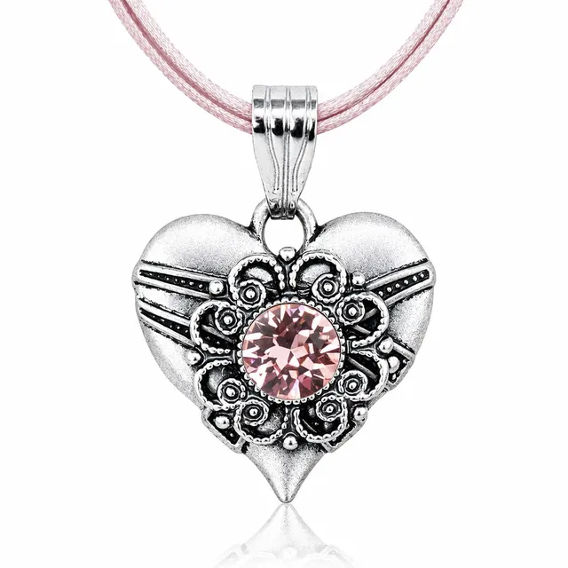 trachtenland-luisia-halskette-paula-herz-mit-swarovski-kristall-rosa image 1